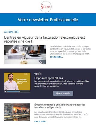 Inscription à la newsletter du Cabinet SCECAIS